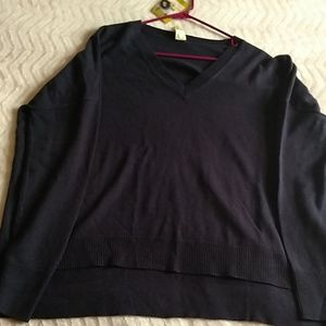 Navy high low sweater